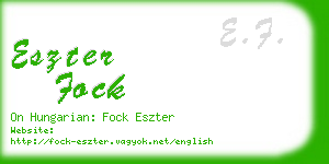 eszter fock business card